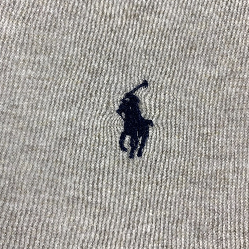 VTG Polo Ralph Lauren Shirt Mens L XL beige Turtleneck Long Sleeve Pony Cotton - Picture 3 of 15